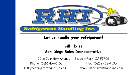 RHI Refrigerant Handling Inc. Bill Flores